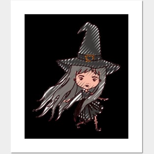 Cute Little Witch Posters and Art